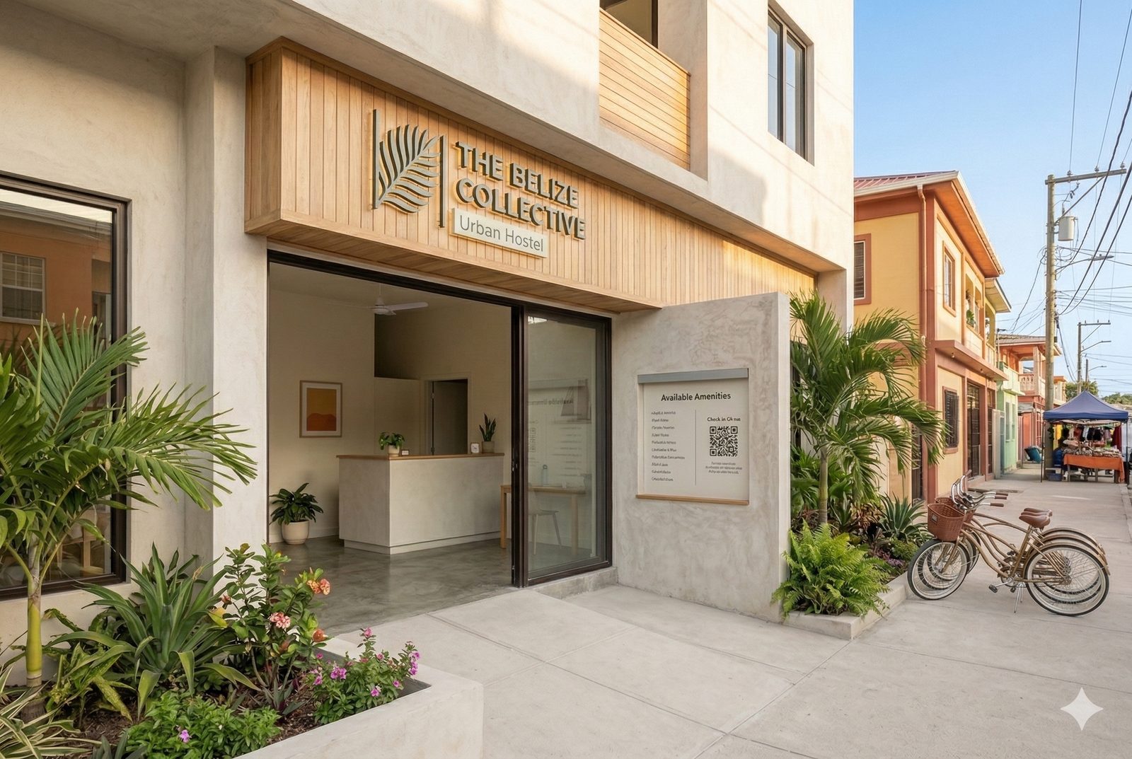 Hostel exterior entrance